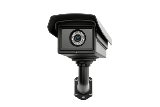 Modern surveillance camera mounted on a wall png