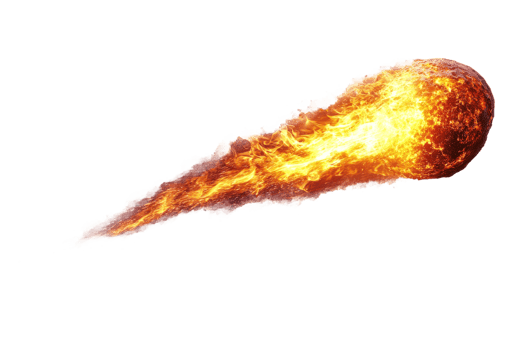 Meteor blazes through the night sky png