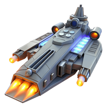 stunning abstract Futuristic Spaceship 3D Render premium png
