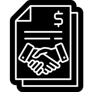 business partnership proposal sign vector