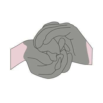 Hands shaping mud hobby interest illustration vector