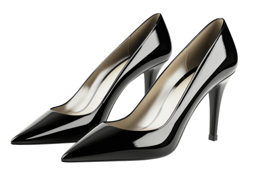 Elegant black high heels perfect for any occasion png