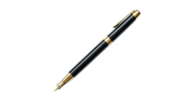 Elegant fountain pen on a white background png