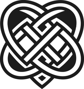 Celtic Knotwork Heart Design Intertwined Love Symbol vector