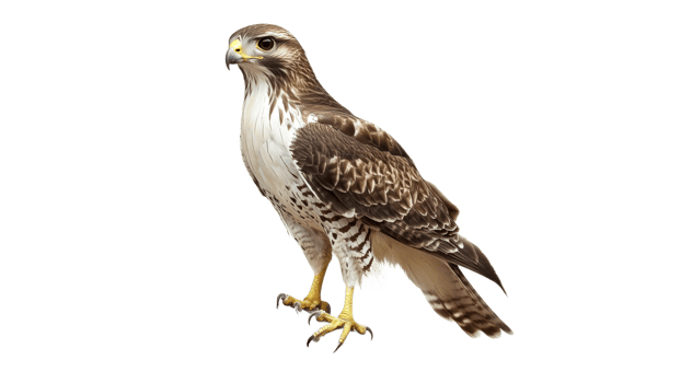 Majestic hawk poised for flight in natural habitat png