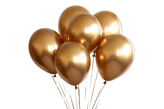 Golden balloons add a festive touch png