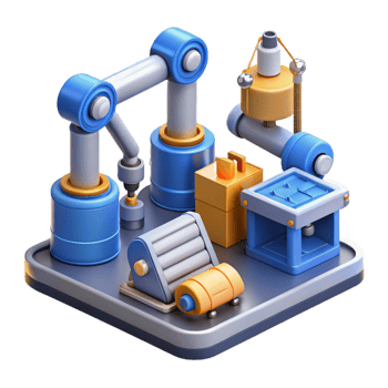 3D Illustration of Industrial Factory Automation png