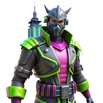 Cyberpunk Warrior 3D Render png