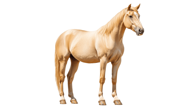 Graceful palomino horse in sunlight png