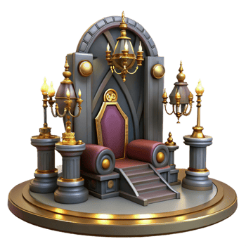 extraordinary contemporary Majestic 3D Throne Illustration authentic png