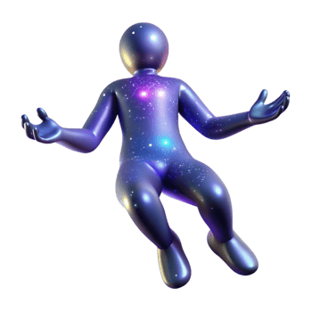 wonderful traditional Cosmic Being 3D Render genuine png