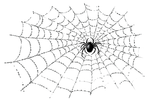 Spider weaving a web in a natural setting png
