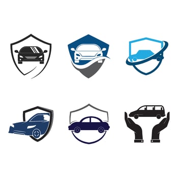 set Car Insure logo design, Automotive Car Care logo design vector