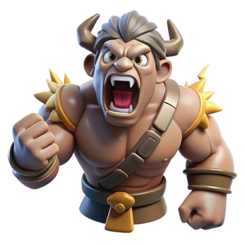 serene minimalist Roaring 3D Cartoon Minotaur Illustration detailed png