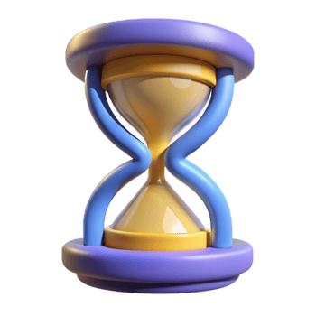 extraordinary traditional 3D Cartoon Hourglass Illustration detailed png