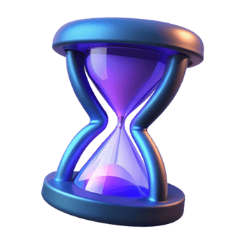 impressive creative 3D Hourglass Illustration, Time Passing Concept genuine png