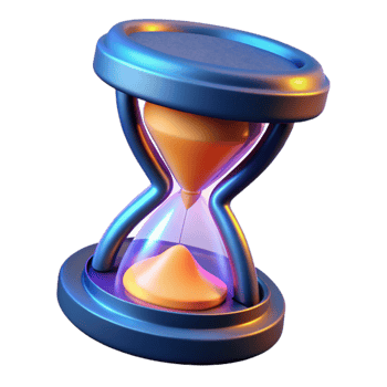 dramatic classic 3D Hourglass Illustration Time Sandglass authentic png