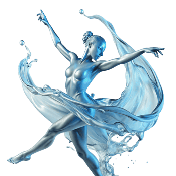 Liquid Sculpture Dancer 3D Render png