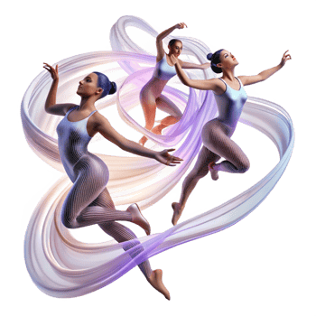 Dynamic Dancer 3D Illustration png