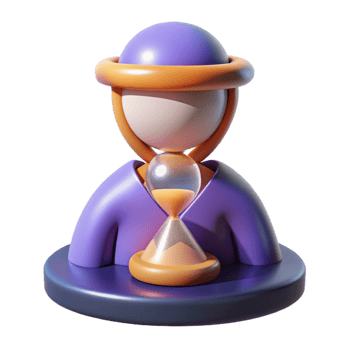 extraordinary creative 3D Render Time Management Icon 4K png