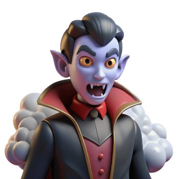 wonderful abstract 3D Cartoon Vampire Illustration genuine png
