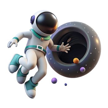 wonderful traditional 3D Astronaut in Space Illustration high resolution png