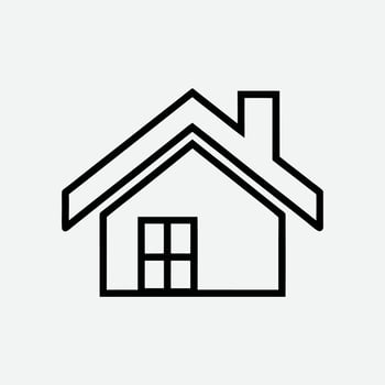 House Eject Icon black and white background. vector