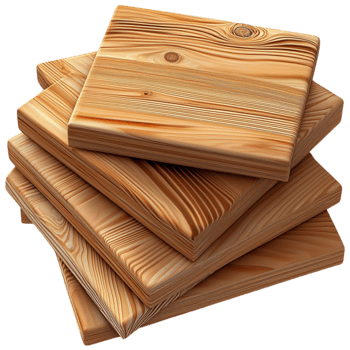 Small wooden plank with a finish looks polished and natural png