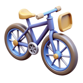 beautiful vintage 3D Render of a Child's Bicycle high resolution png