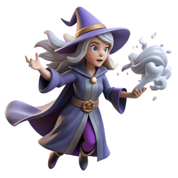 stunning abstract 3D Render of a Fantasy Witch genuine png