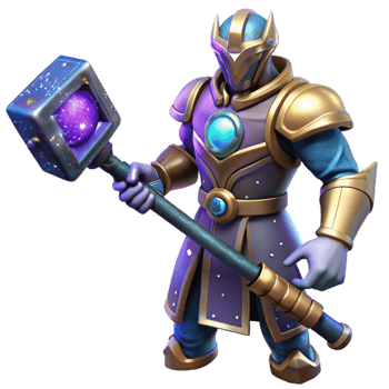dramatic abstract Cosmic Knight 3D Illustration exclusive png