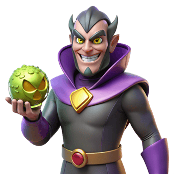 impressive artistic Evil Sorcerer 3D Render original png