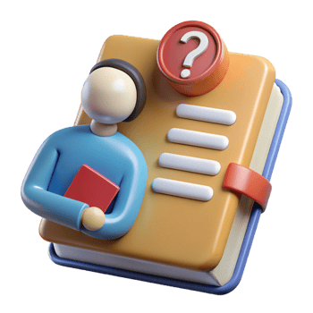 3D Illustration FAQ Book Icon png