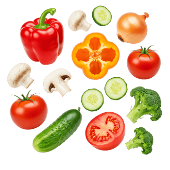 Fresh Vegetables Collage, Cutout png
