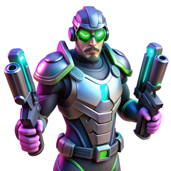 extraordinary vintage Futuristic 3D Soldier Illustration original png