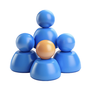 3D Illustration Teamwork Group png