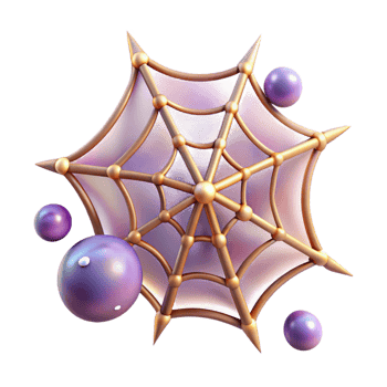 3D Render of Elegant Web png