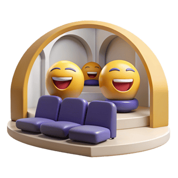 Laughing Emojis 3D Render Illustration png