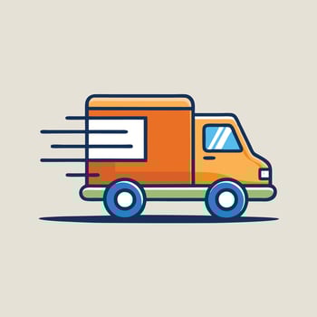 Fast Delivery Truck Icon Illustration Design Graphic Speedy Transportation Vehicle vector