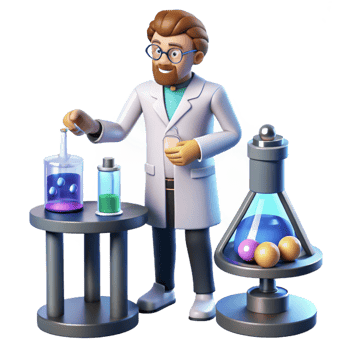magnificent creative 3D Cartoon Scientist Lab Illustration genuine png