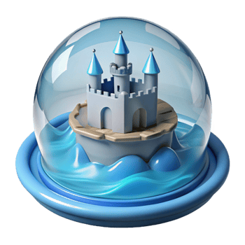 magnificent abstract Enchanted Castle 3D Render authentic png