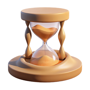 extraordinary traditional 3D Hourglass Sand Timer Illustration original png