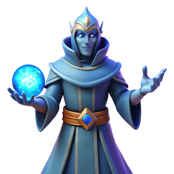 extraordinary modern Fantasy Wizard 3D Render premium png