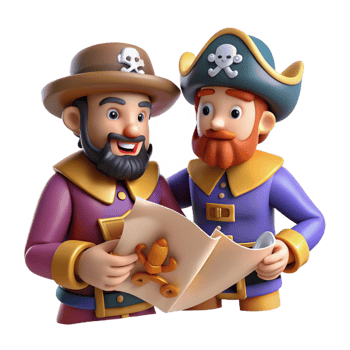 impressive creative Jolly Roger Pirates 3D Illustration professional png