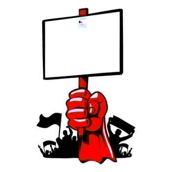 street mass protests slogan copy space vector