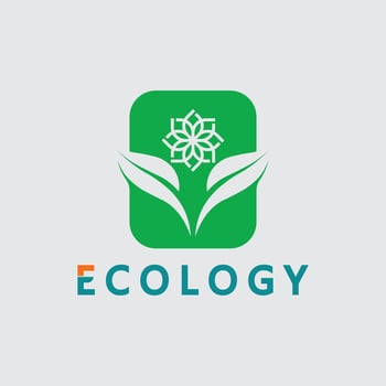 leaf logo design for nature symbol template editable leaf logo ecology vector