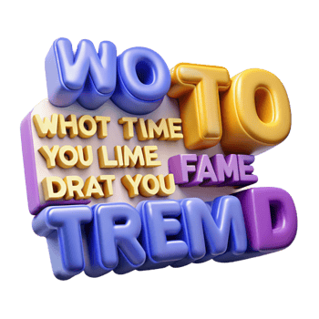 3D Text Trend Illustration png