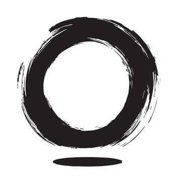 Rough Textured Enso Circle vector