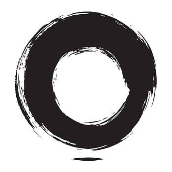 Swirling Enso Brush Stroke vector