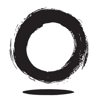 Chaotic Enso Circle Brush vector
